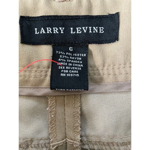 Larry Levine Front Pocket Wide Leg Khaki Trouser Pants size 6 - Picture 6 of 7